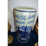 Blue & White Umbrella Stand