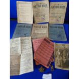 WWII Ration Books and Other Ephemera plus Two Badges