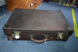 Vintage Leather Suitcase by Drew & Son
