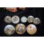 Eight Victorian Paste Pots