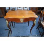 Edwardian Rococo Revival Oak Table with Ormolu Mounts