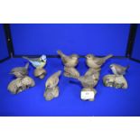 Seven Poole Bird Figures