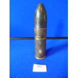 Inert WWI German Shell dated 1917, height 17cm