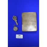 Hallmarked Sterling Silver Cigarette Case plus Medallion and a Key Watch