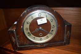 1930's Oak Mantel Clock