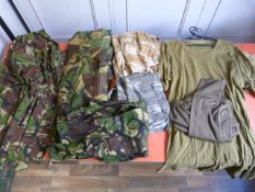 Military Surplus Including T-Shirts, DPM Jackets and Trousers, etc.