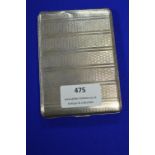 Hallmarked Sterling Silver Cigarette Case