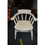 White Painted Captains Chair