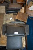 Vintage Leather Cased Cutlery Boxes