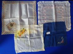 Four Lace Embroideries Including RAF