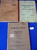 Two Willis Truck Manuals dated 1942 and 1945