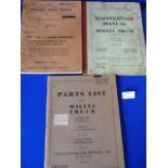 Two Willis Truck Manuals dated 1942 and 1945