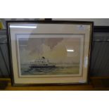 Framed Picture of the Old Wallasey Ferry by J. Holland