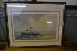 Framed Picture of the Old Wallasey Ferry by J. Holland