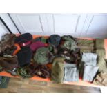 Mixed Lot of Civilian and Military Headgear, Scarves, Cap Comforters, etc.