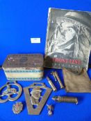 Mixed Lot Including Vichy Tin, Copy of Frontline, Trench Lighter, Ladies Nursing Association Badge..