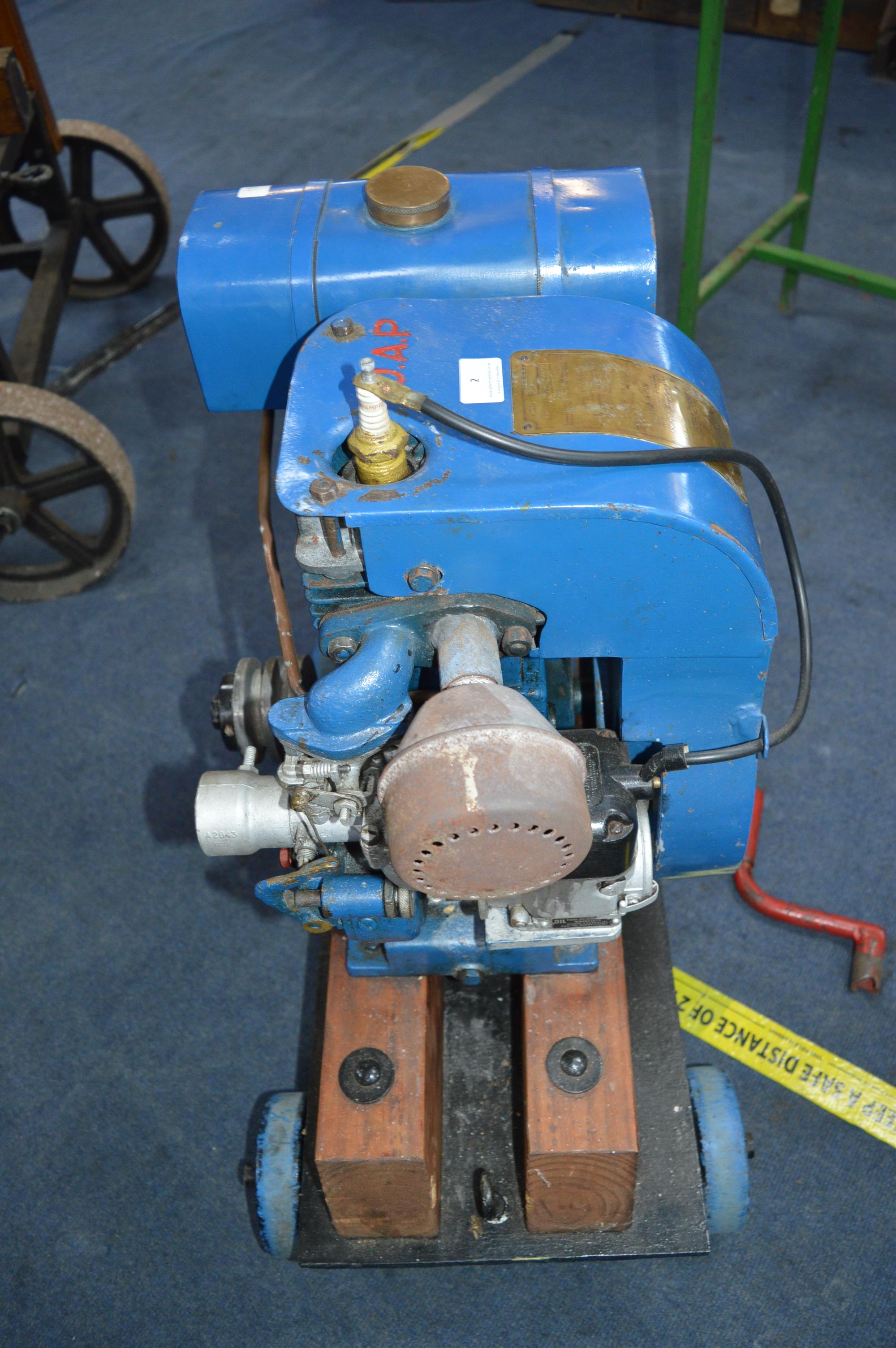 Jap Model 4/2 Stationary Engine Mounted on Trolley - Image 2 of 4