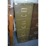 RoNeo Green Metal Four Drawer Filing Cabinet with Key