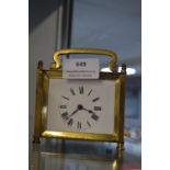 Victorian Brass Carriage Clock (working condition, no key)