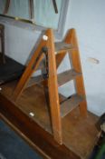 Pair of Oak Folding Steps