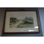 Unsigned Watercolour of a Country Scene