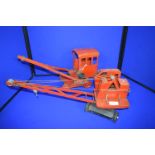 Two 1960's Triang Tinplate Cranes