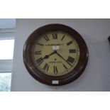1930's Oak Cased Office Clock for A. Brown & Sons of Hull and London
