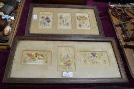 Two Framed WWI Silks