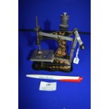 Vintage Tinplate Toy Sewing Machine
