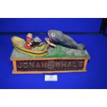 Reproduction Cast Iron Moneybox - Jonah and the Whale