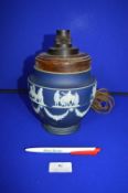 Adams Blue & White Jasper Ware Lamp Base