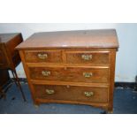 Edwardian Oak Two over Two Chest