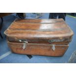 Large Leather German Trunk - Moritz Madler Leipzig