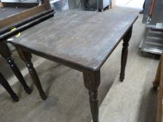 Small Dark Stained Wooden Dining Table ~76x76x77cm