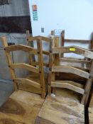 Six Heavy Wooden Dining Chairs