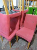 5 Pink Upholstered Chairs