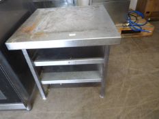 Small Stainless Steel Preparation Table with Two S