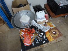 Mixed Lot Including Charcoal Briquettes, Colanders, Chopping Boards, etc.