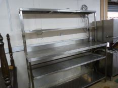 Large Stainless Steel Preparation Unit with Shelve