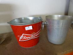 Budweiser Ice Bucket and Another