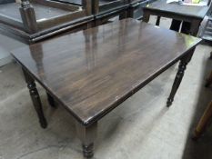 Dark Stained Wooden Dining Table ~120x75x77cm