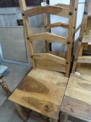 Six Heavy Wooden Dining Chairs