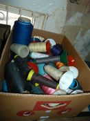 ~60 Spools of Assorted Part Used Thread and Yarn