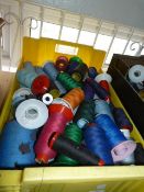 ~50 Spools of Assorted Part Used Thread and Yarn