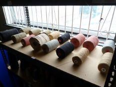 ~16 Spools of Assorted Part Used Thread and Yarn