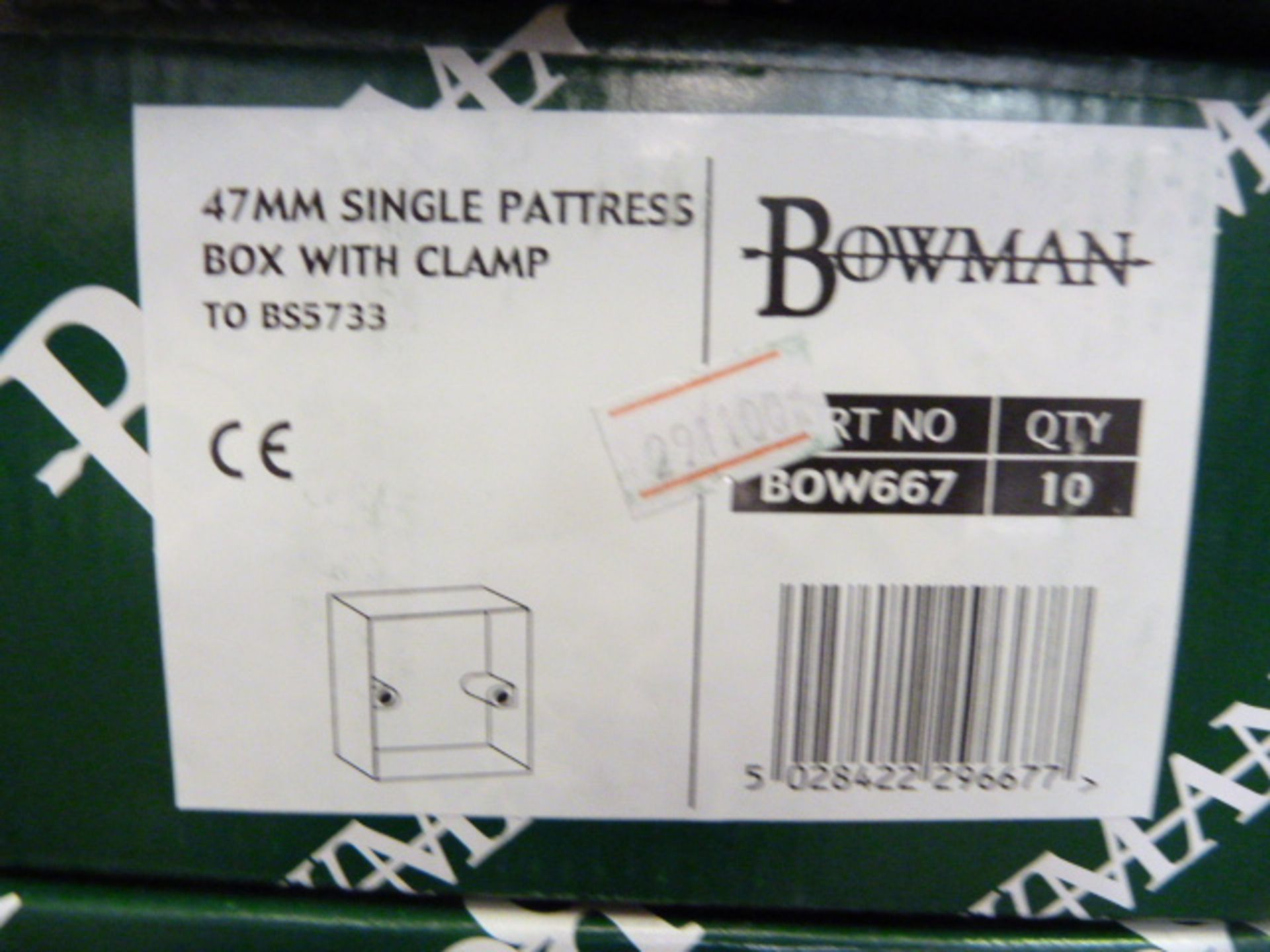 *Pallet of 13A Twin Socket with Single Pole Switches, 47mm Single Pattress Boxes, Unswitched Fused S - Image 7 of 7