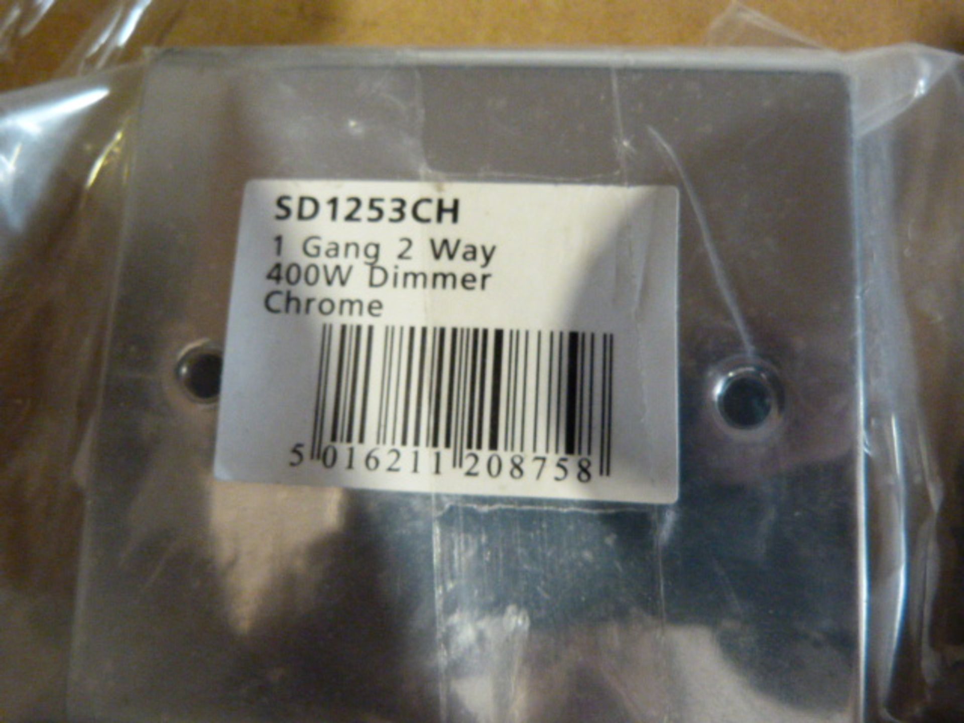 Box of 1-Gang 2-Way 400w Dimmers in Chrome SD1253C - Image 2 of 2