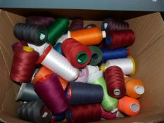 ~50 Spools of Assorted Thread and Yarn