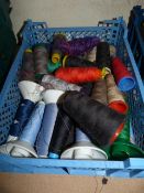 ~30 Spools of Assorted Part Used Thread and Yarn