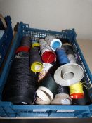 ~20 Spools of Assorted Part Used Thread and Yarn